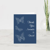 Filigree Butterfly Dankeschön Karte (aquamarin) (Vorderseite)