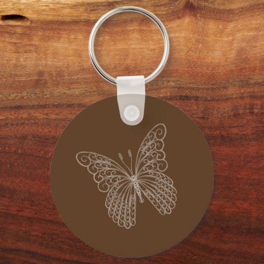 Filigree Butterfly Key Chain Schlüsselanhänger (Vorderseite)