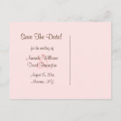 Filigree Butterfly Save the Date Postkarte in Brau (Rückseite)