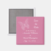 Filigree Butterfly speichert das Date Magnet (Vorderseite/Rückseite)