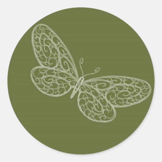 Filigree Butterfly Sticker (Vorderseite)