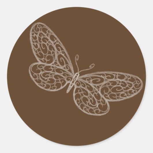 Filigree Butterfly Sticker (Vorderseite)
