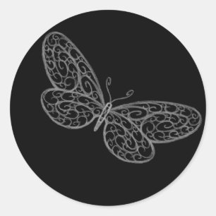 Filigree Butterfly Sticker