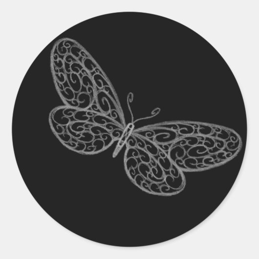 Filigree Butterfly Sticker (Vorderseite)