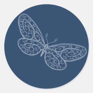 Filigree Butterfly Sticker