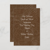 Filigree Butterfly-Verschlusskarte in Braun Begleitkarte (Vorne/Hinten)