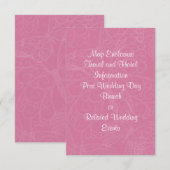 Filigree Butterfly-Verschlusskarte in Rosa Begleitkarte (Vorne/Hinten)