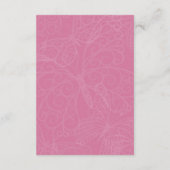 Filigree Butterfly-Verschlusskarte in Rosa Begleitkarte (Rückseite)