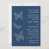 Filigree Butterfly Wedding Einladung in Aquamarine (Vorderseite)