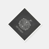 Filigree Chalkboard Fall Pumpkin Herbst Herbst Par Serviette (Ecke)