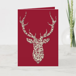 Filigree Christmas Deer Feiertagskarte