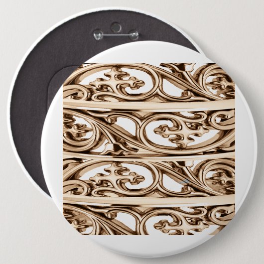 Filigree Cross Design Pattern Button (Vorne & Hinten)