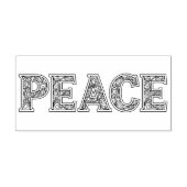 Filigree Filed PEACE Word Gummistempel (Prägung)