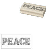 Filigree Filed PEACE Word Gummistempel (Stempel)