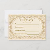 Filigree Fleur Wedding RSVP Card Karte (Vorderseite)
