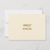 Filigree Fleur Wedding RSVP Card Karte (Rückseite)