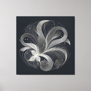 Filigree Flow Circle Leinwanddruck