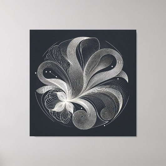 Filigree Flow Circle Leinwanddruck (Vorderseite)