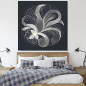 Filigree Flow Circle Leinwanddruck (Insitu (Schlafzimmer))
