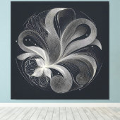 Filigree Flow Circle Leinwanddruck (Insitu (Holzboden))