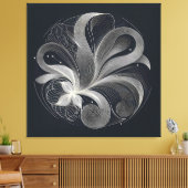 Filigree Flow Circle Leinwanddruck (Insitu (Wohnzimmer))