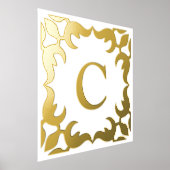 Filigree Gerahmt Monogramm Foliendrucke (Ablage )