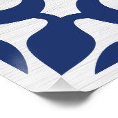 Filigree Gerahmte Monogramm in Navy Blue Poster (Ecke)