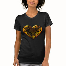 Filigree Goth Gold Heart