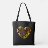 Filigree Goth Gold Heart Tasche (Rückseite)