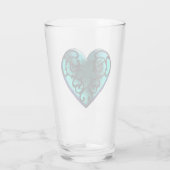 Filigree Goth Ice Blue Herz Glas (Rückseite)