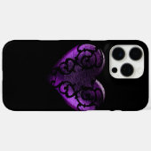 Filigree Goth Lila Heart Case-Mate iPhone Hülle (Rückseite (Horizontal))