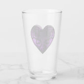 Filigree Goth Lila Heart Glass Cup Glas (Rückseite)