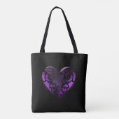 Filigree Goth Lila Heart Tasche (Rückseite)