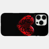 Filigree Goth Red Heart Case-Mate iPhone Hülle (Rückseite (Horizontal))
