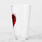 Filigree Goth Red Heart Glas (Links)