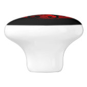 Filigree Goth Red Heart Keramikknauf (Seitenansicht)