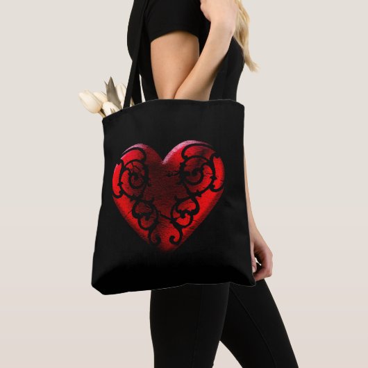 Filigree Goth Red Heart Tasche (Von Nahem)