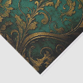 Filigree - Grün und Gold Seidenpapier (Ausschnitt)