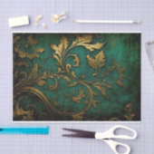 Filigree - Grün und Gold Seidenpapier (Handwerk)