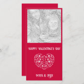 Filigree Heart Feiertagskarte (Vorne/Hinten)