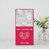 Filigree Heart Feiertagskarte (Stehend Vorderseite)