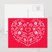 Filigree Heart Postkarte (Vorne/Hinten)