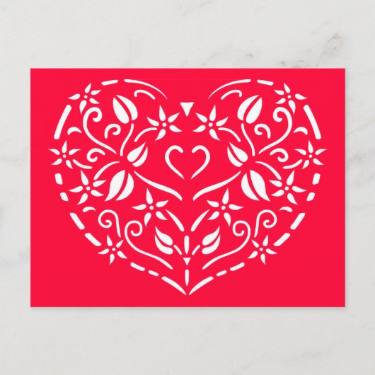 Filigree Heart Postkarte (Vorderseite)
