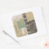 Filigree & Key II Quadratischer Aufkleber (Umschlag)