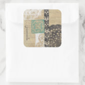 Filigree & Key II Quadratischer Aufkleber (Tasche)