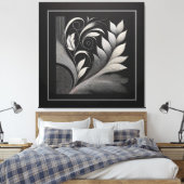 Filigree Leaf Frame Leinwanddruck (Insitu (Schlafzimmer))