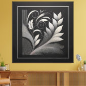 Filigree Leaf Frame Leinwanddruck (Insitu (Wohnzimmer))