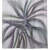 Filigree Motions Modern Abstract Swinging Fractal Duschvorhang (Vorderseite)
