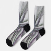 Filigree Motions Modern Abstract Swinging Fractal Socken (Linkes Detail)