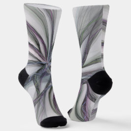 Filigree Motions Modern Abstract Swinging Fractal Socken